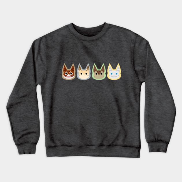 Space Kitties Crewneck Sweatshirt by handphin